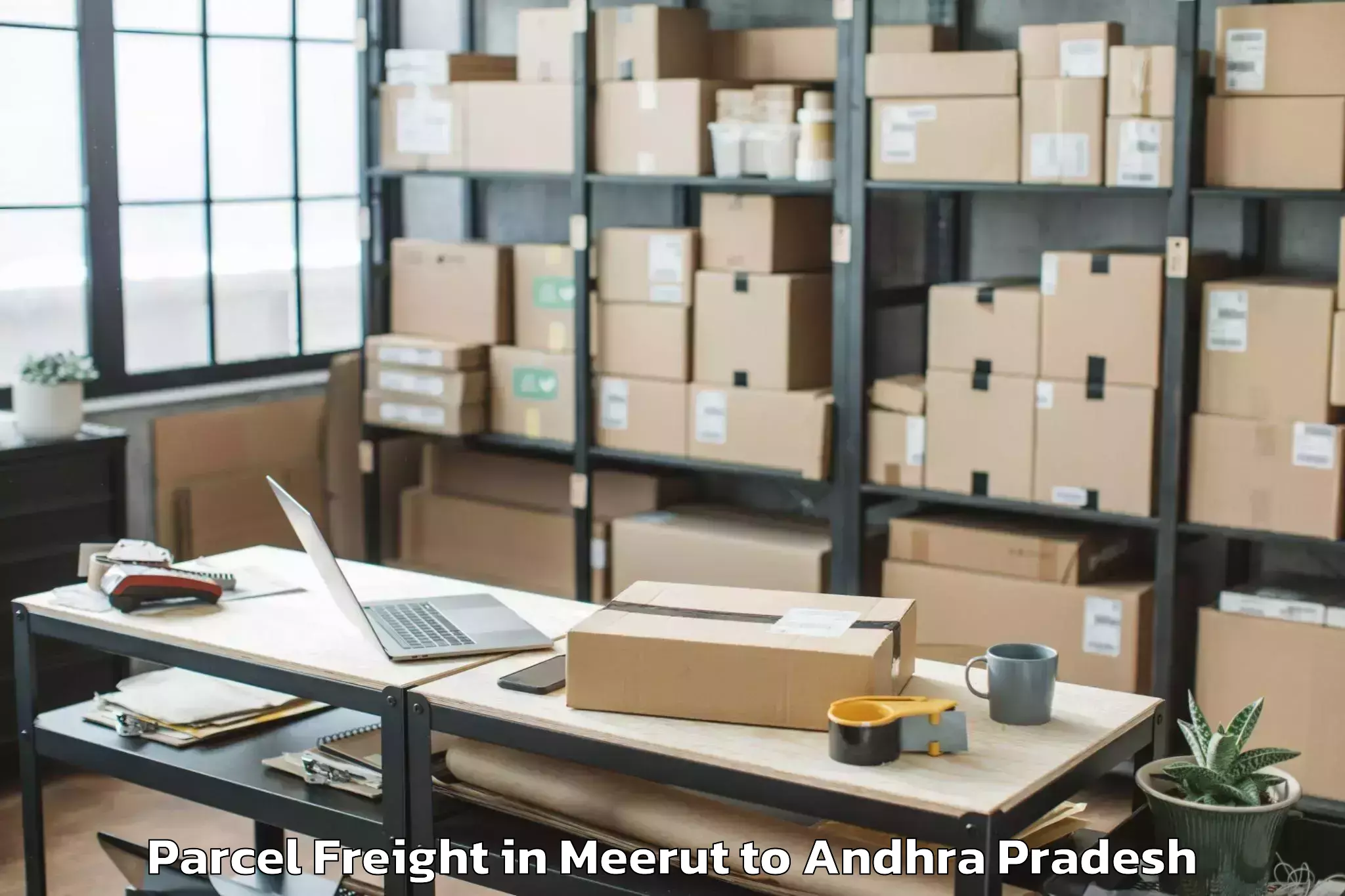 Affordable Meerut to Tadikonda Parcel Freight